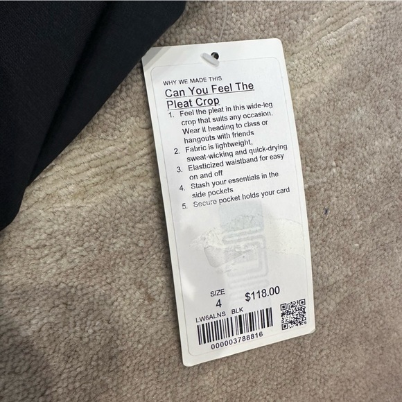 NWT Lululemon Can You Feel the Pleat Cropped Pants - Picture 7 of 7